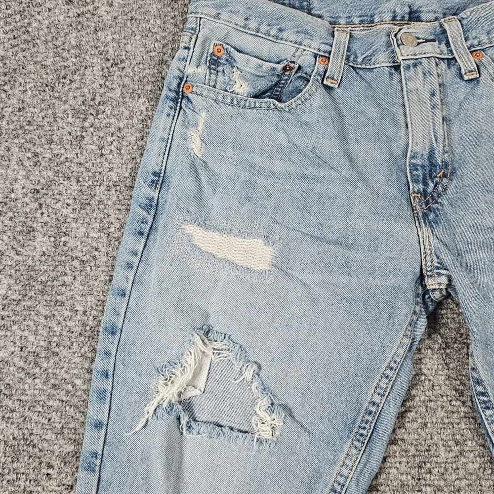 Levis 511 W31 Light Wash Denim‎ Distressed Cut Off Jean Shorts Jorts
